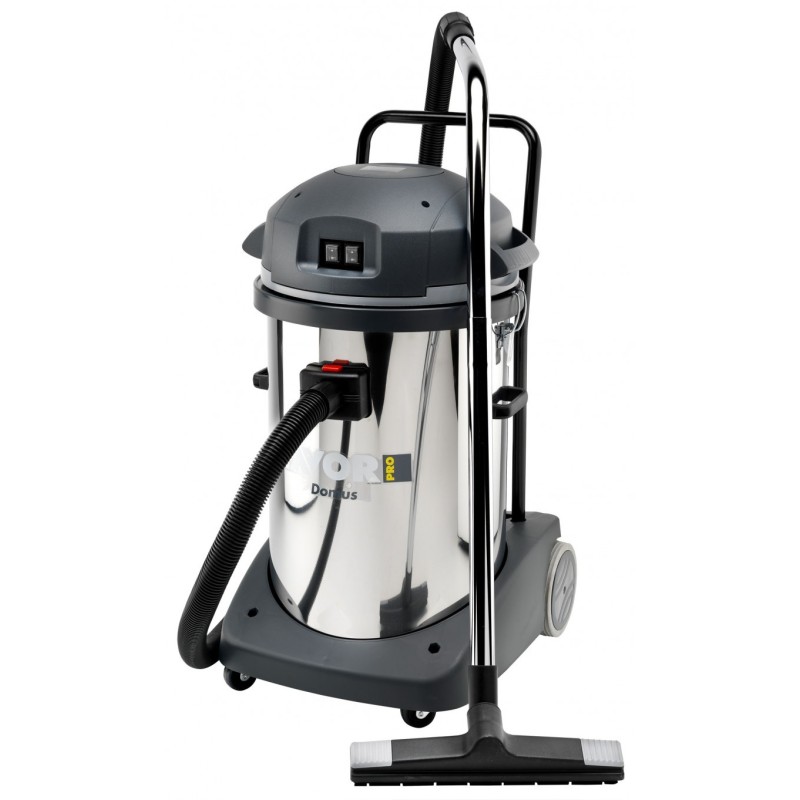 Aspirator industrial Domus IF LAVOR, aspirare umeda/uscata, 2 motoare, putere 2400W, recipient colectare din INOX