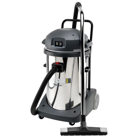 Aspirator industrial Domus IF LAVOR, aspirare umeda/uscata, 2 motoare, putere 2400W, recipient colectare din INOX