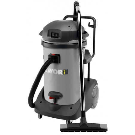 Aspirator industrial Domus PR LAVOR, aspirare umeda/uscata, 2 motoare, putere 2400W, recipient colectare din Plastic