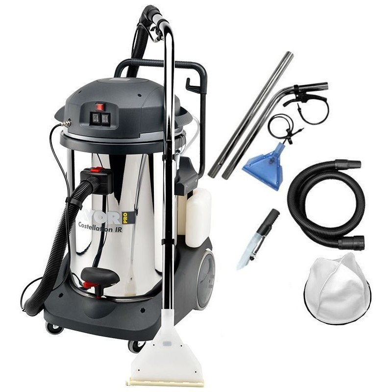 Aspirator cu spalare, injectie-extractie, cu 2 motoare LAVOR COSTELLATION IR, putere 2400W, recipient INOX 78 L