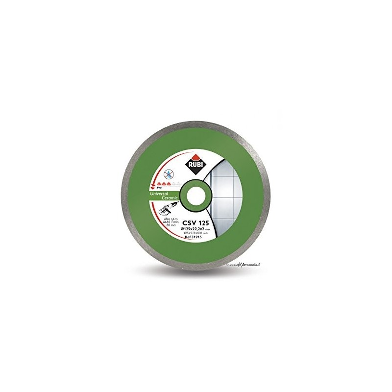 Disc diamantat CSV 125 PRO RUBI, 125/22.2mm, gresie/faianta portelanata