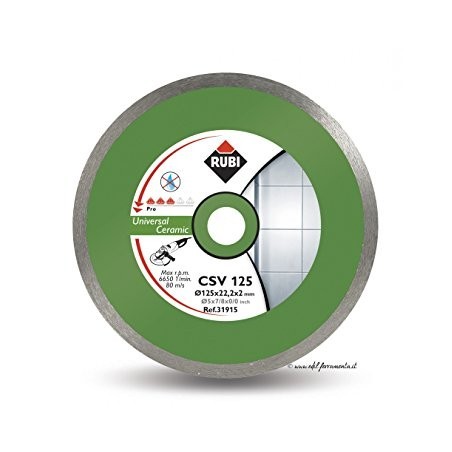 Disc diamantat CSV 125 PRO RUBI, 125/22.2mm, gresie/faianta portelanata