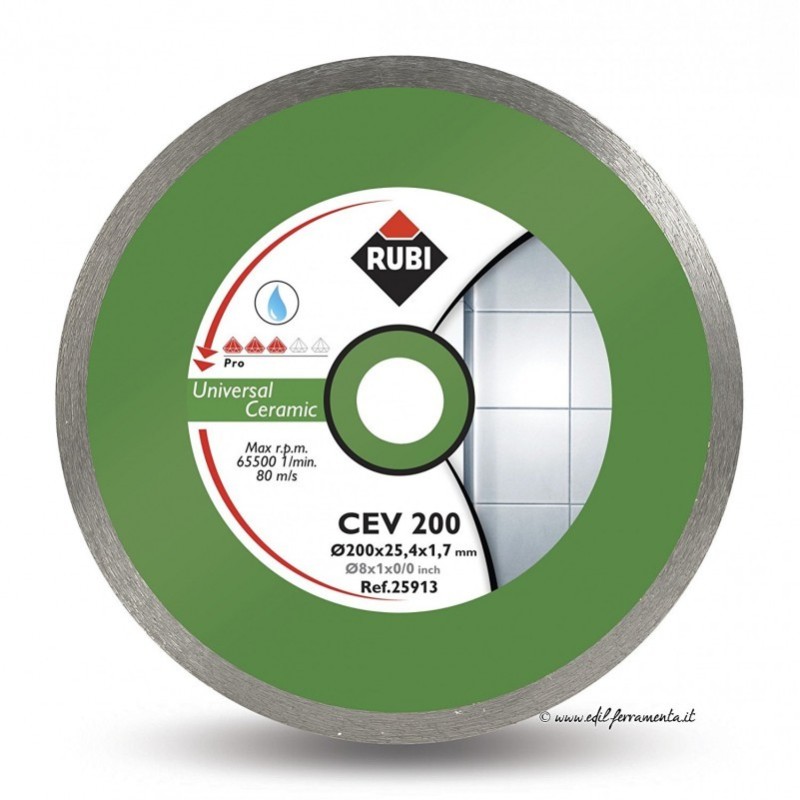 Disc diamantat CEV 200 PRO, 200/25.4mm, gresie/faianta portelanata