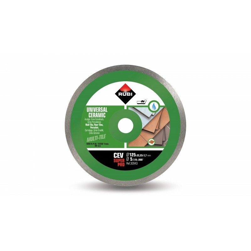 Disc diamantat CEV 125 SUPERPRO, 125/22.2mm, gresie/faianta portelanata