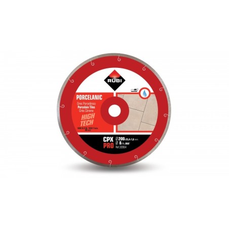 Disc diamantat CPX 200 PRO RUBI, 200/25.4mm, gresie/faianta portelanata