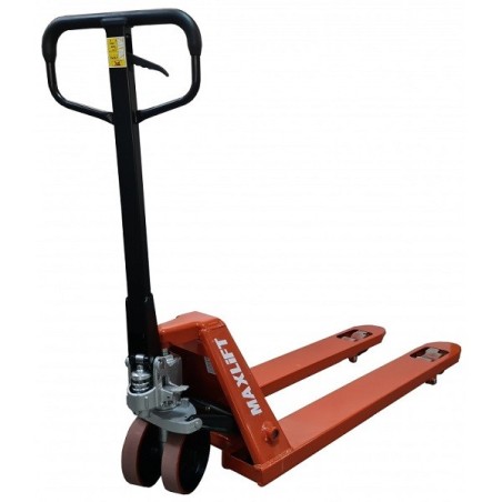 Transpalet manual TM25-R PU MAXLIFT cu roti din poliuretan, capacitate de ridicare 2500kg
