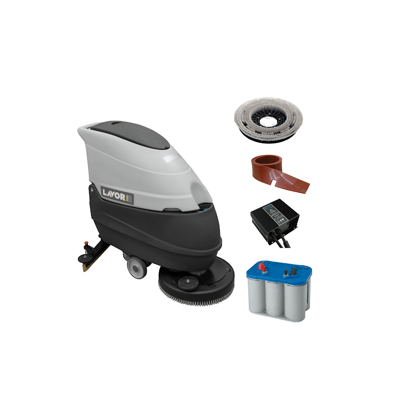 Masina pentru spalat si aspirat pardoseli Free Evo 50B LAVOR, alimentare 24V, productivitate 2000 mp/h