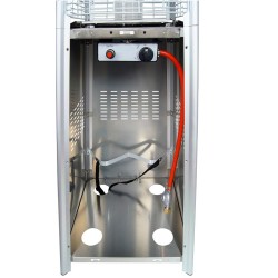 Incalzitor de terasa tip piramida pe GPL LOUXOR CALORE, putere 13kW, inox