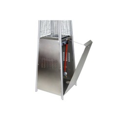 Incalzitor de terasa tip piramida pe GPL LOUXOR CALORE, putere 13kW, inox