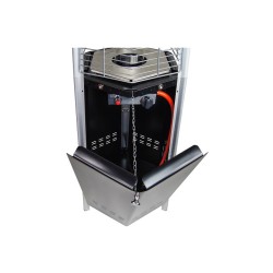 Incalzitor de terasa tip piramida pe GPL LOUXOR CALORE, putere 13kW, inox