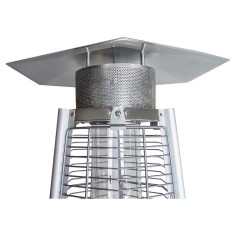 Incalzitor de terasa tip piramida pe GPL LOUXOR CALORE, putere 13kW, inox
