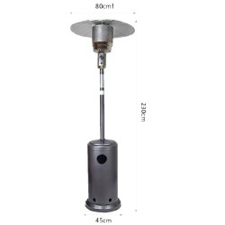 Incalzitor de terasa pe GPL BRASILIA MB CALORE, putere calorica 13kW, culoare alb