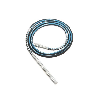 Ax flexibil de transmisie pentru vibrator de beton STRONG, lungime 4m, cu cap de vibrare Ø 45mm