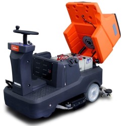 Masina pentru spalat si aspirat pardoseli SWISSVAC SR810R cu tractiune automata, productivitate 4860 mp/h, tensiune 24V