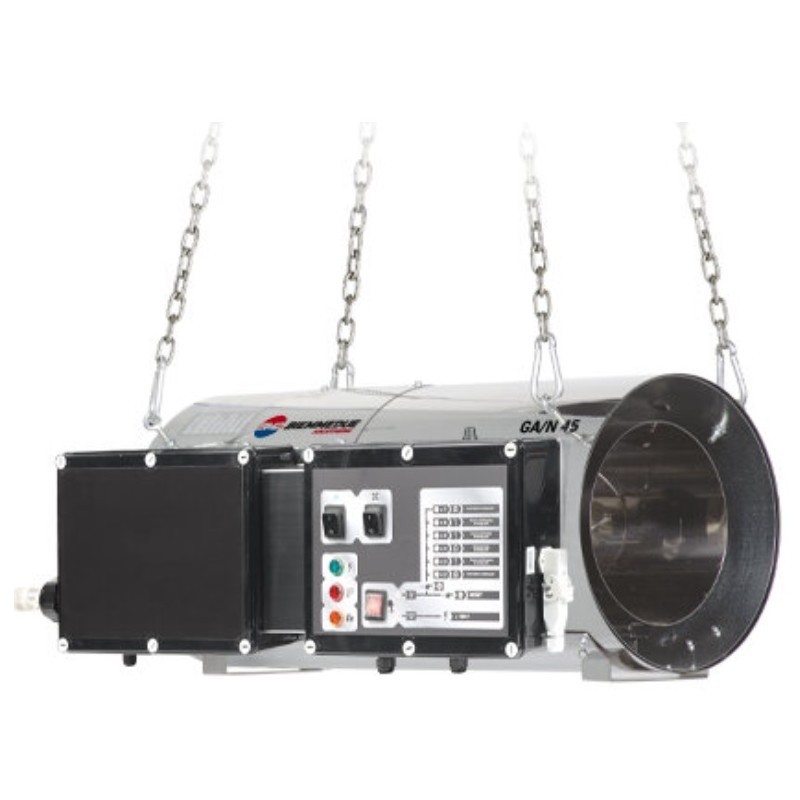 Tun de caldura suspendat cu ardere directa GA/N45C CALORE, putere 45,6kW, debit aer 2500mcb/h, metan