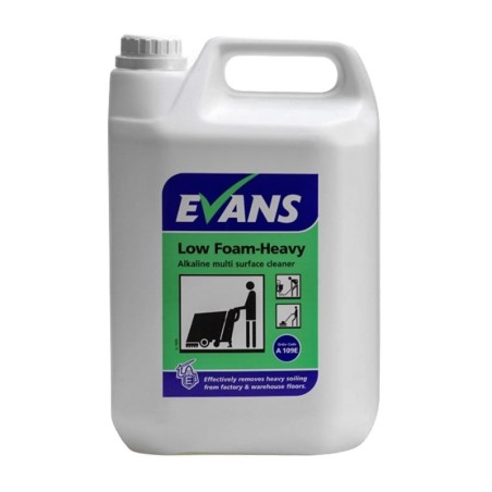 Detergent LOW FOAM HEAVY, alcalin neparfumat, nespumant, special pentru pardoseli, recipient 5l